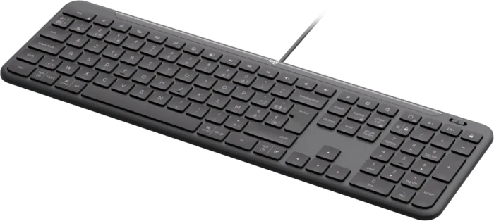 Logitech K620 Signature Slim Wired for Business, Graphite, USB, BE
