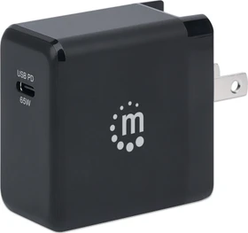 Manhattan GaN Power Delivery USB-Ladegerät 65W schwarz