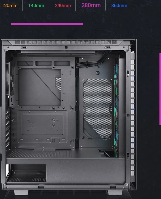 Thermaltake Divider 500 TG Air, schwarz, Glasfenster