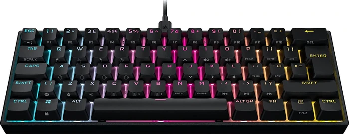 Corsair Gaming K65 RGB Mini, 60%, schwarz, MX RGB RED, USB, ES