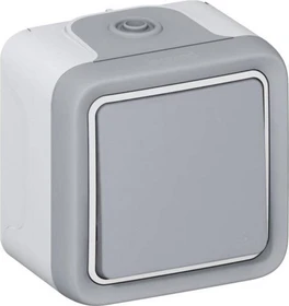 Legrand Plexo Wippschalter Kreuz, grau