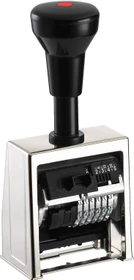 Reiner Numeroteur B6 Paginierstempel, 6-stellig, 4.5mm, silber/schwarz