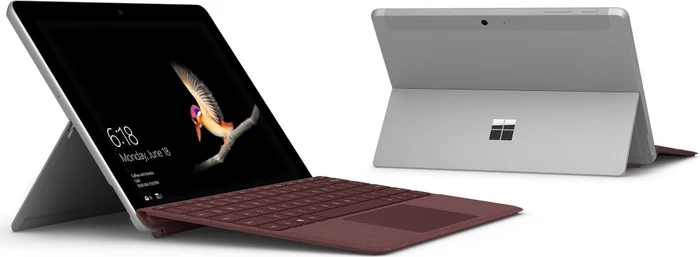 Microsoft Surface Go, rot, Pentium Gold 4415Y, 8GB RAM, 128GB, Signature Type Cover Bordeaux rot
