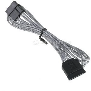 BitFenix Alchemy SATA-Stromadapter 4-Pin [IDE] auf 15-Pin [SATA] 45cm, sleeved silber