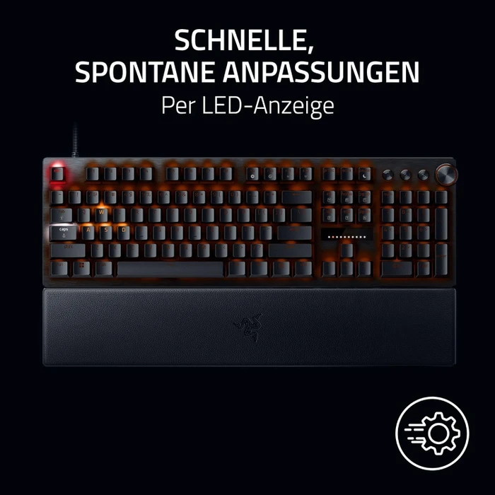 Razer Huntsman V3 Pro, schwarz, LEDs RGB, Razer Analog Optical Switch Gen-2, USB, DE
