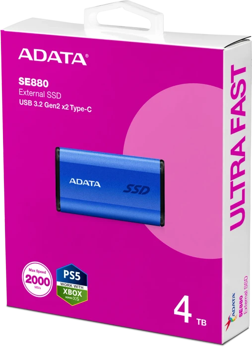 ADATA Elite SE880, Blue, 4TB, USB-C 3.2