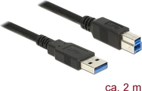 DeLOCK USB-A 3.0 [Stecker] auf USB-B 3.0 [Stecker] Adapterkabel, 2m (85068)