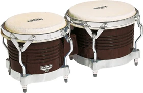 LP Matador Wood Bongos Almond Wood/Chrome