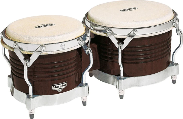 LP Matador Wood Bongos Almond Wood/Chrome