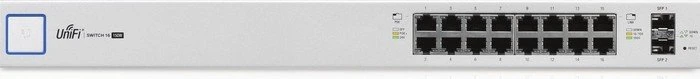Ubiquiti UniFiSwitch 16 Rackmount Gigabit Managed Switch, 16x RJ-45, 2x SFP, 130W PoE+