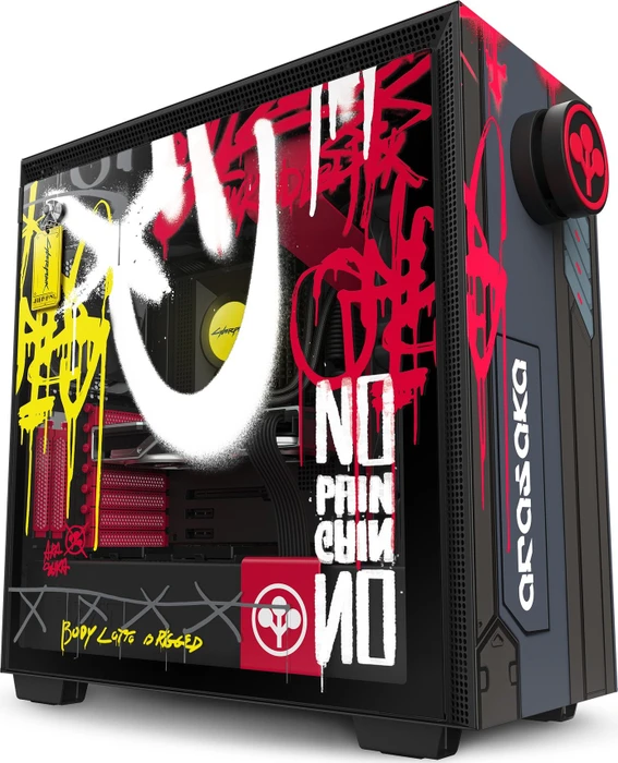NZXT H710i Cyberpunk Limited Edition, schwarz/rot, Glasfenster