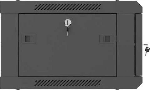 Lanberg WF01 Series 19" Wandschrank 4HE, hängend, Flatpack, Stahltür, IP20, RAL 9004, 450mm tief