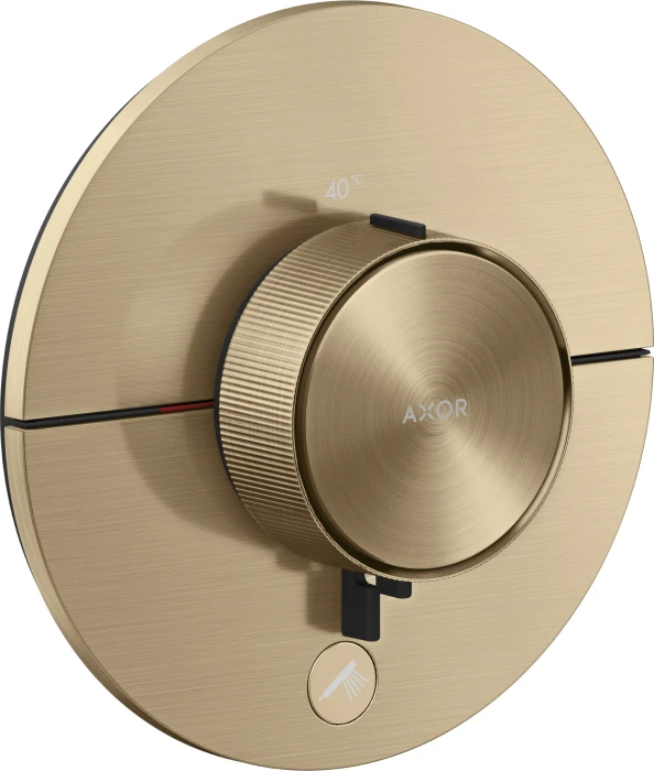 Hansgrohe Axor ShowerSelect ID rund Thermostat für 1 Verbraucher und einen zusätzlichen Abgang brushed bronze