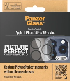 PanzerGlass PicturePerfect Camera Lens Protector für Apple iPhone 15 Pro/15 Pro Max
