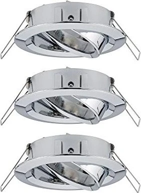 Paulmann Choose Basisset schwenkbar Einbauleuchte chrom, 3 Stück