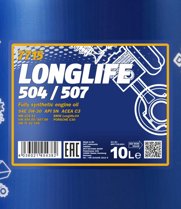 Mannol 7715 Longlife 504/507 10l