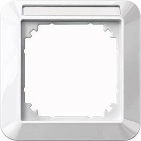 Merten System M 1-M Rahmen 1fach Thermoplast brillant, polarweiß