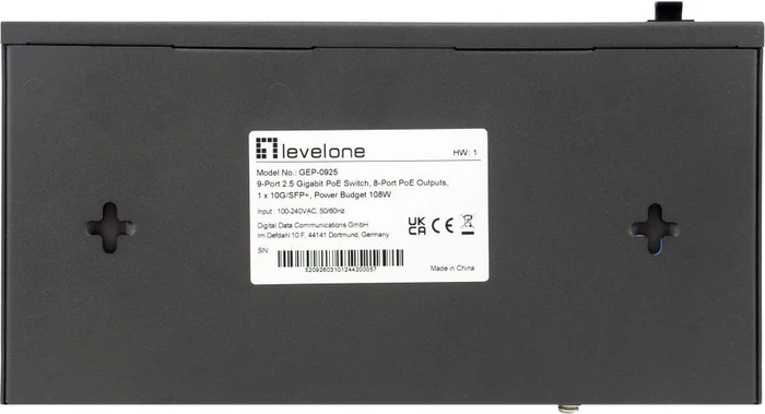 LevelOne GEP Desktop 2.5G Switch, 8x RJ-45, 1x SFP+, 120W PoE++