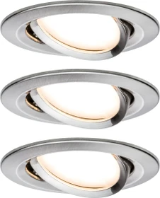 Paulmann LED Nova rund 6W Einbauleuchte eisen, 3 Stück