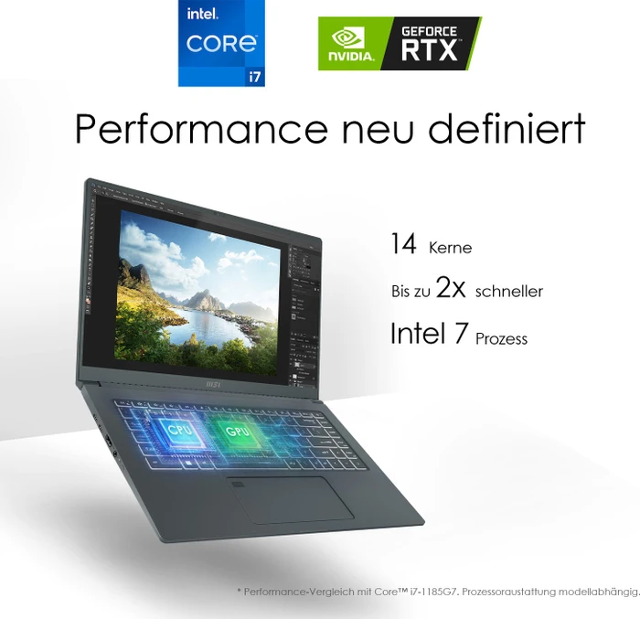 MSI Prestige 15 A12UC-099, Carbon Gray, Core i5-1240P, 16GB RAM, 512GB SSD, GeForce RTX 3050, DE