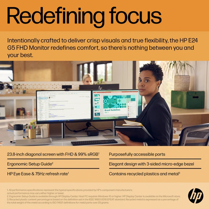 HP E24 G5, 3 Jahre Garantie, 23.8"