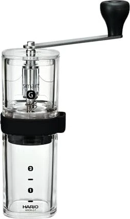 Hario Smart G manuelle Kaffeemühle transparent/schwarz