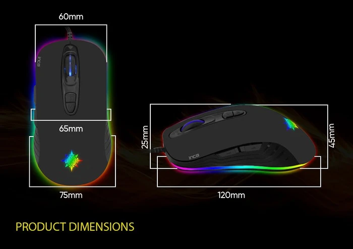 Inca IMG-348 Phaldor RGB Gaming Mouse, USB