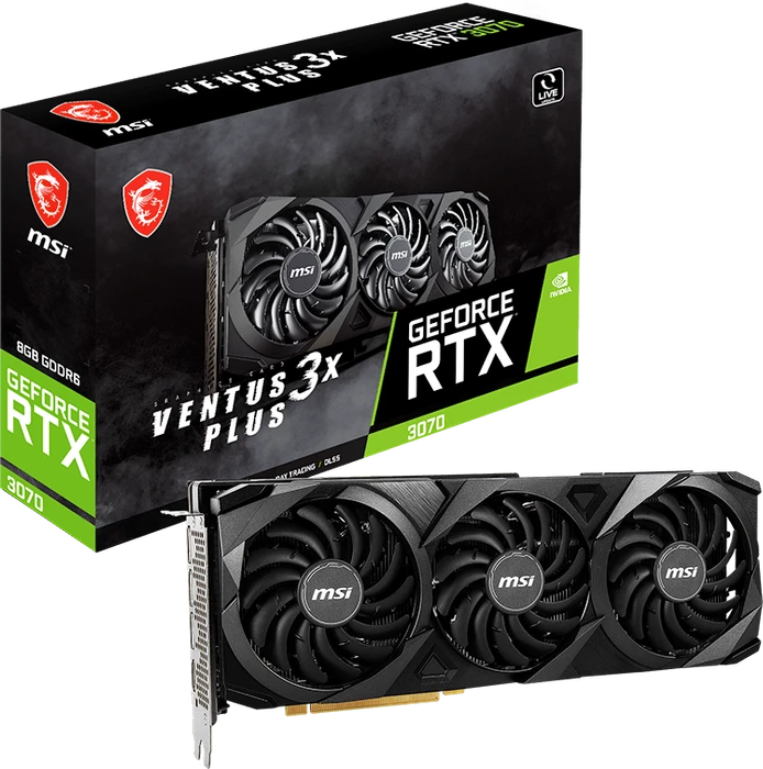 MSI GeForce RTX 3070 Ventus 3X Plus 8G LHR, 8GB GDDR6, HDMI, 3x DP