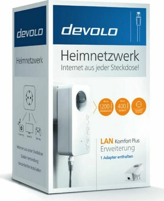 devolo LAN Komfort Plus Erweiterung, HomePlug AV2, RJ-45