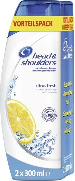 Head & Shoulders Citrus Fresh Anti-Schuppen Shampoo, 600ml (2x 300ml)