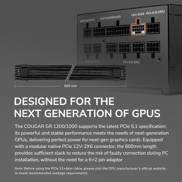 Cougar GR 1000 1000W, ATX 3.1