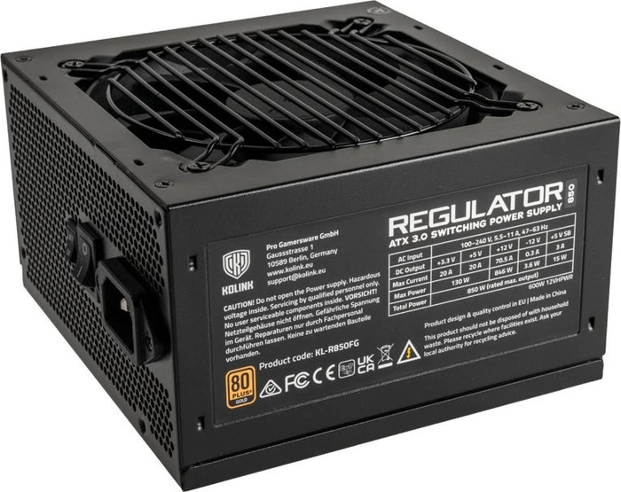 Kolink Regulator 80 PLUS Gold 850W, ATX 3.0