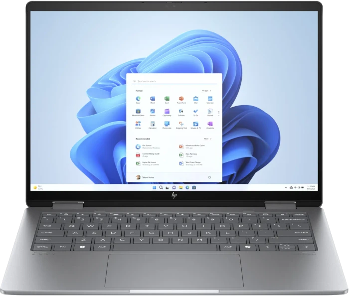 HP Envy x360 2-in-1 14-fa0457ng, Meteor Silver, Ryzen 5 8640HS, 16GB RAM, 512GB SSD, DE