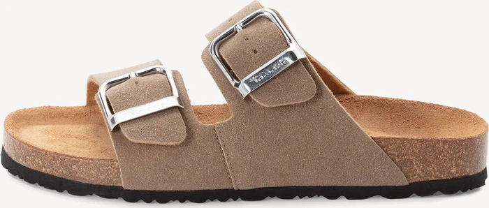 Tamaris Pantolette taupe nubuc (Damen)