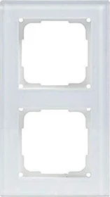 Opus Fusion Glas Abdeckrahmen 2-fach, weiß/weiß