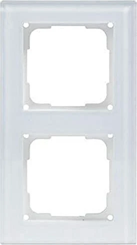 Opus Fusion Glas Abdeckrahmen 2-fach, weiß/weiß