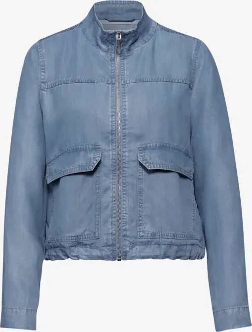 Street One Blouson mit Stehkragen aus Lyocell Jacke light blue/soft wash (Damen)