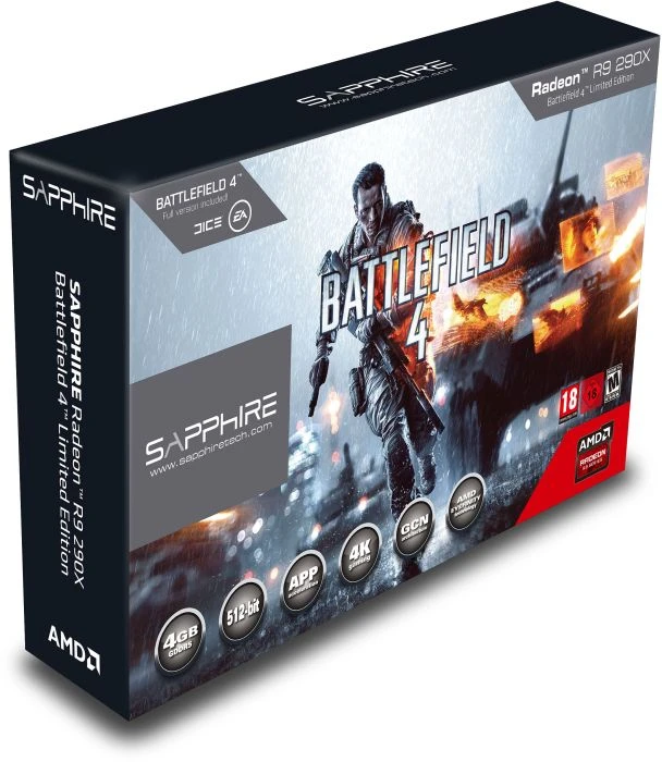 Sapphire Radeon R9 290X Battlefield 4 Edition, 4GB GDDR5, 2x DVI, HDMI, DP, full retail