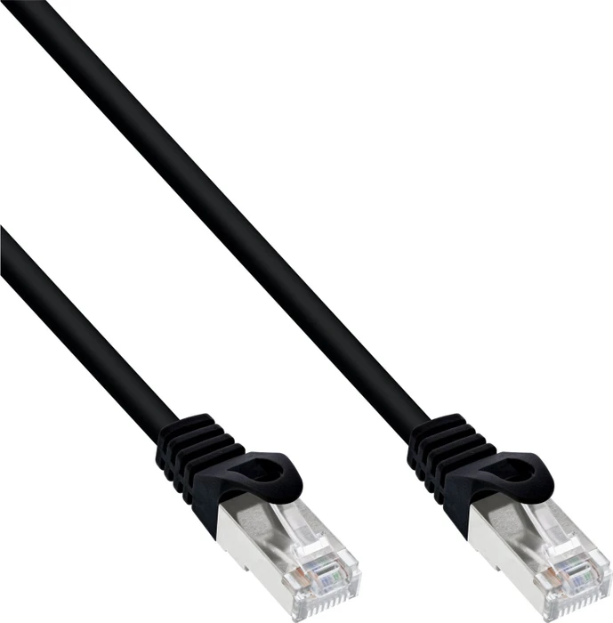 InLine Patchkabel, Cat5e, SF/UTP, RJ-45/RJ-45, 3m, schwarz