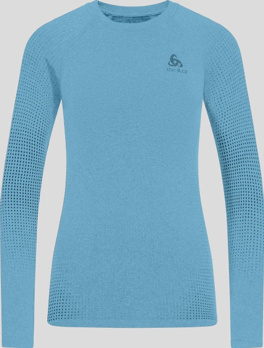 Odlo Performance Warm Eco Funktionsshirt langarm provincial blue (Damen)