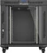 Lanberg 19" Rackschrank 15HE, LCD, freistehend, Flat Pack, V2, Glastür, IP20, RAL 9004, 1000mm tief Vorschaubild