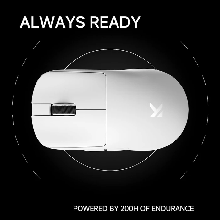 Mchose L7 Pro 8K Lightweight Wireless Gaming Mouse, weiß, USB/Bluetooth