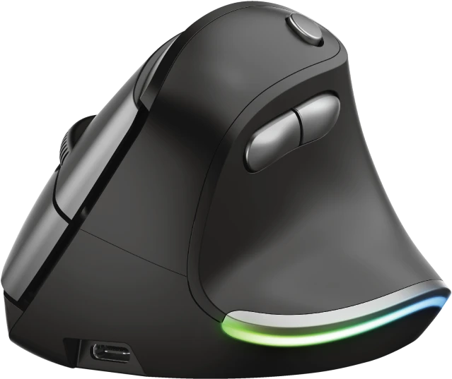 Trust Bayo Wireless Rechargeable Ergonomic Mouse, schwarz/grau, USB