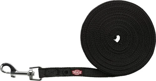 Trixie Schleppleine, gummiert, S-M, 5m, schwarz
