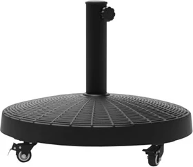 Outsunny Sonnenschirmständer mit Rollen 22.7kg rattanoptik schwarz