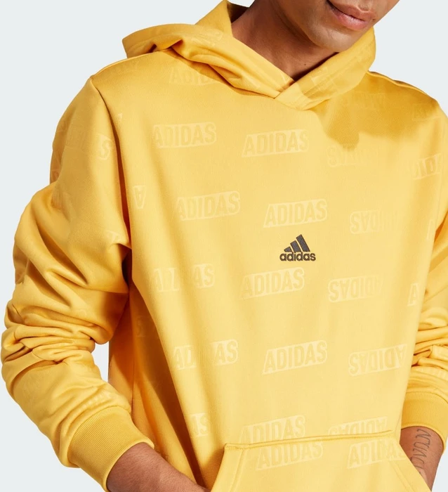 adidas Embossed Hoodie preloved yellow (Herren)