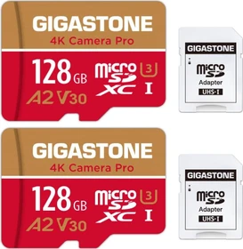 Gigastone 4K Camera Pro R100/W50 128GB Kit, UHS-I U3, A2, Class 10, 2er-Pack
