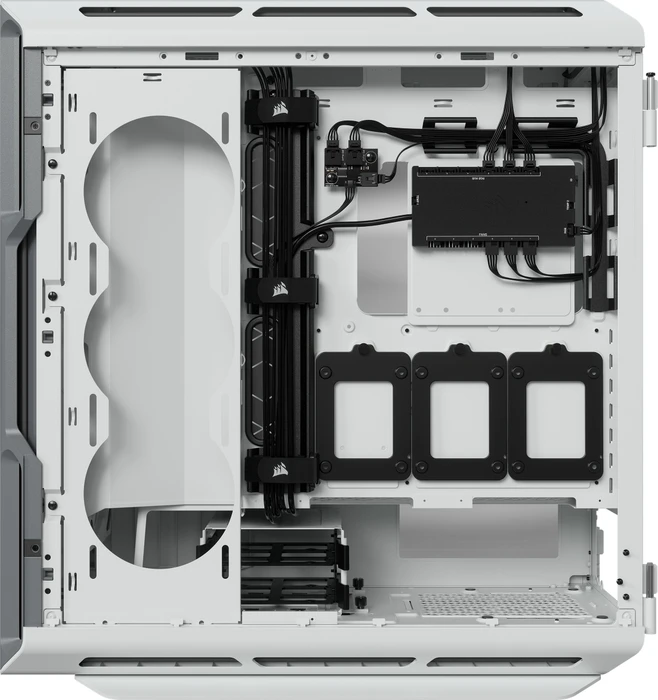 Corsair iCue 5000T RGB TG, weiß, Glasfenster
