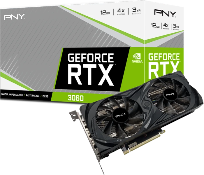 PNY GeForce RTX 3060 Uprising Dual Fan, 12GB GDDR6, HDMI, 3x DP