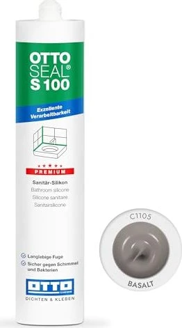 Otto-Chemie Ottoseal S 100 C1105 Sanitär-Silikonkleber basalt, 300ml